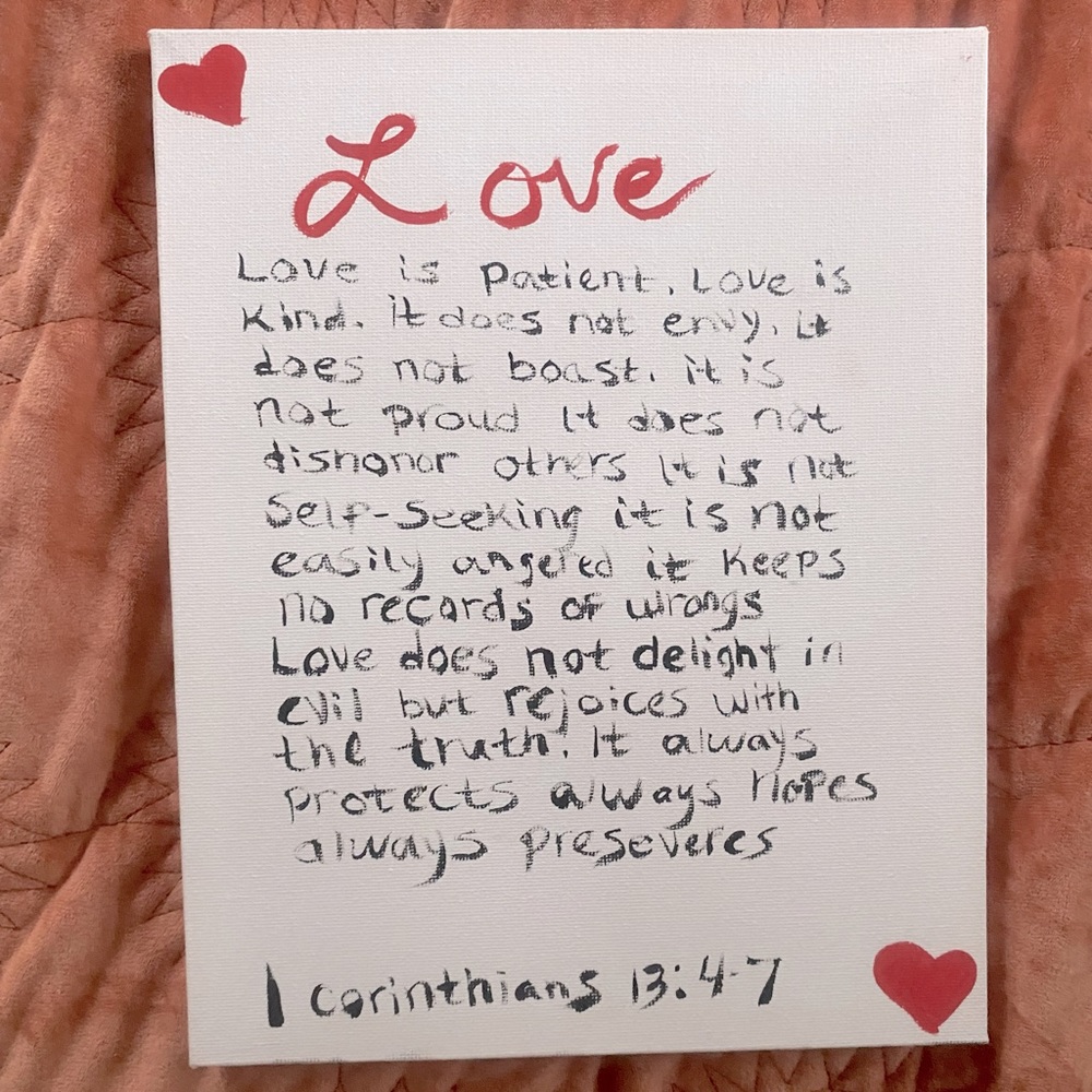 Scripture canvas for wall or decor